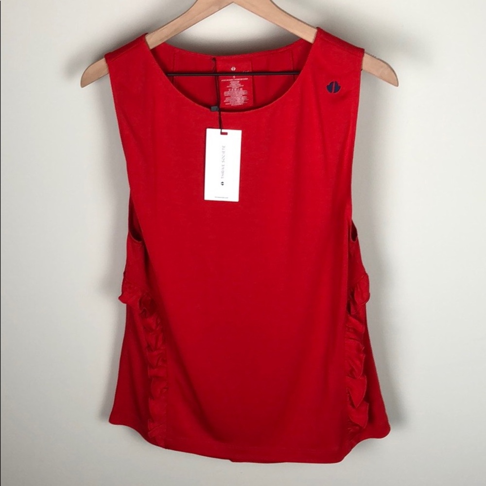 NWT Thrive Societe Ruffled Tank